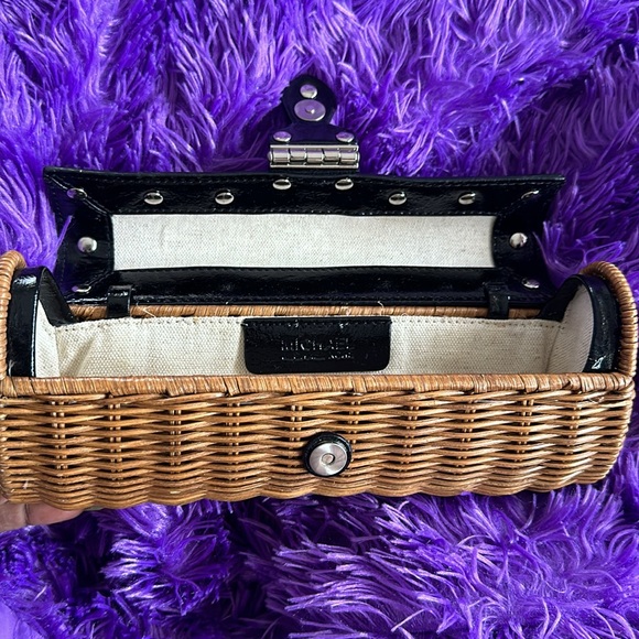 Michael Kors Basket Weave Santorini Clutch - Picture 7 of 10